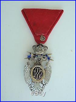 Serbia White Eagle Order With Swords 4th Class Rare
