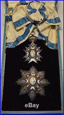 Serbia Yugoslavia Order of St. Sava Grand Cross with Original Case Maker Sorlini