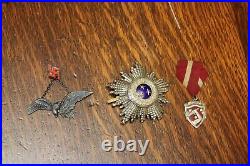 Set of 3 pre WWII Republic of Latvia orders and medals