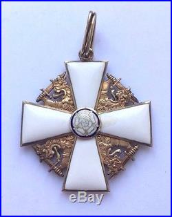Silver Order of White Rose of Finland. COMMANDER Medal Cross Badge Finnish