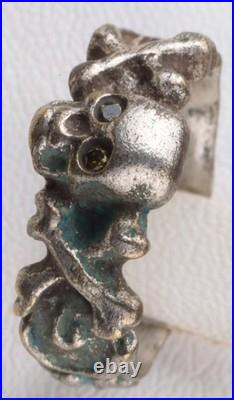 Skull Bones Ring war period ww1 WWI Battlefield artifact ww2 Military Size 8.5