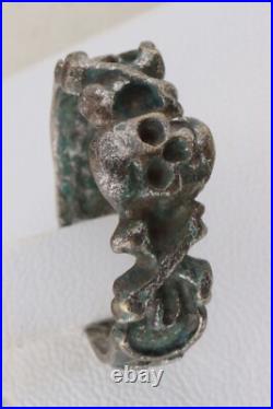 Skull Bones Ring war period ww2 WWII ww1 WWI Battlefield artifact Military army