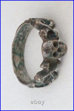 Skull Bones Ring war period ww2 WWII ww1 WWI Battlefield artifact Military army