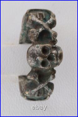 Skull Bones Ring war period ww2 WWII ww1 WWI Battlefield artifact Military army