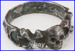 Skull Bones Ring war period ww2 WWII ww1 WWI Battlefield artifact Military army