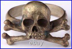 Skull Bones WW2 Ring WWII Death head WWI Goth symbol Cosplay Gothic brutal WW1
