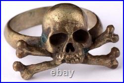 Skull Bones WW2 Ring WWII Death head WWI Goth symbol Cosplay Gothic brutal WW1
