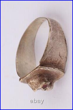 Skull Ring war period ww2 WWII ww1 WWI Battlefield artifact Military Silverplate