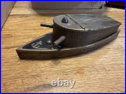 Snuff/Cigarette Box. U. S. Naval Gunboat Copper Dimpled. Rare WW1! 1940's