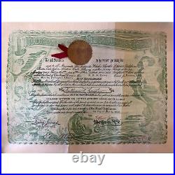 Solemn Mysteries Ancient Order of the Deep William Hughes Trusty Shellback Cert