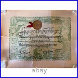 Solemn Mysteries Ancient Order of the Deep William Hughes Trusty Shellback Cert