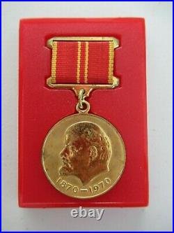 Soviet Russia Lenin 100th Anniversary. Medal For Foreigners. Cased Rare! Vf+