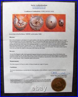 Soviet Russian order of Red Banner RSFSR with certificate of Authenticity #10458