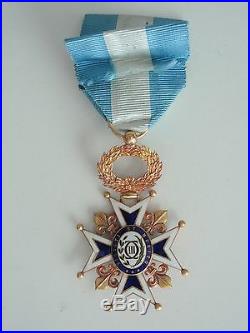Spain Order Of Charles I Officer Grade. Made In Gold. Type 2. Rare Vf+