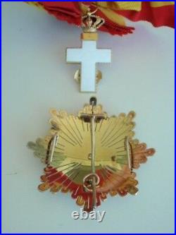 Spain Order Of Naval Merit Grand Cross Set. Silver. Cased Early Variation Rare
