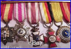 Spain Spanish BIG Ribbon Bar 11 miniatures orders, medals, order, medal