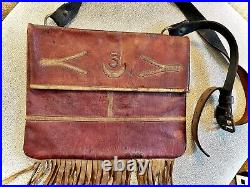 Spanish War 1930's Leather Bag Skara Alhucemas Regular Forces Group No. 5