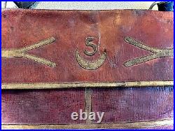 Spanish War 1930's Leather Bag Skara Alhucemas Regular Forces Group No. 5