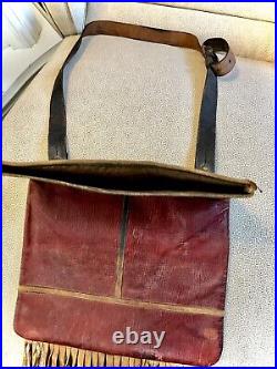 Spanish War 1930's Leather Bag Skara Alhucemas Regular Forces Group No. 5