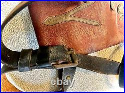 Spanish War 1930's Leather Bag Skara Alhucemas Regular Forces Group No. 5