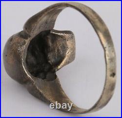 Special Force Shock Troops Skull Ring 800 Sterling Silver WW2 wwII or WW1 wwI Je
