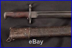 Springfield Armory M1905 Dated 1921 Model 1903 Rifle Bayonet & Leather Scabbard