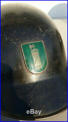 St. Gallen Badge Swiss M18/40 Fireman Helmet Ww1 Ww2