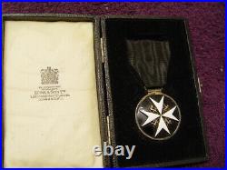 St. John KNIGHTS OF MALTA SISTERS MEDAL 1 BOX/RIBBON HTF SPINK