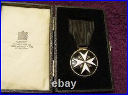 St. John KNIGHTS OF MALTA SISTERS MEDAL 1 BOX/RIBBON HTF SPINK