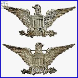 Sterling 1920's Us Army Usmc Colonel Eagles? Insignia Amico 1-7/8 Large Size