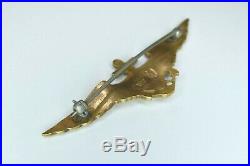 Stunning Post WWI Meyer Metal 1920's 1930's Naval Aviator Full Size Wings N. S