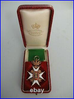 Sweden Order Of Vasa Knight 1st Class. Made In Gold 18k, 16.5 Grams. Cased Mint
