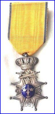 Sweden Ww1-era Royal Order Of Sword, Military, Beautiful Silver/gold/enamel