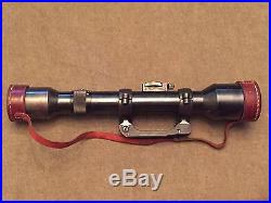 Swedish Mauser M41B Sniper Scope Ajack 4X 1942 withCrown Original Can Lens Cover