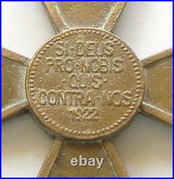 T277 Kingdom of Hungary 1922 Bronze Merit Cross Horthy Rare