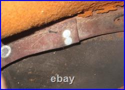 TOP orig Dutch M38 neck cutter helmet Stahlhelm casque casco elmo WW2 2WK 2GM