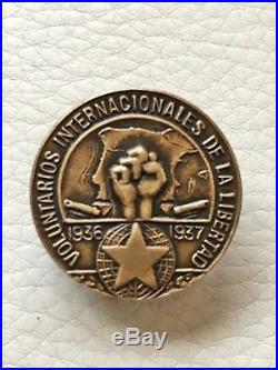 The Spanish Civil War 1936 badge. Hungary Zalka Mate medal. Partisan Badge. 4pcs