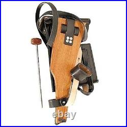 Top-grain Leather Artillery Luger Leather Holster With Wood Buttstock