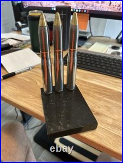Trench Art matching Book Ends Granite Base With Felt Bottom
