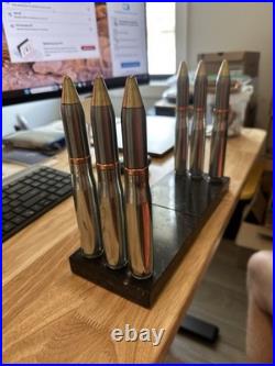 Trench Art matching Book Ends Granite Base With Felt Bottom