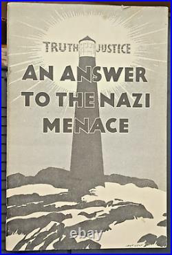 Truth Justice An Answer To The Nazi Menace Petition To President Roosevelt 1934