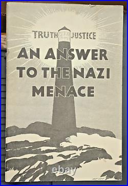 Truth Justice An Answer To The Nazi Menace Petition To President Roosevelt 1934