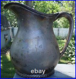 U. S. N World War 1 Era Primitive Antique Water Pitcher Usn Military Wwi Tool