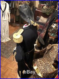 U. S Navy Commanders Dress Uniform, Sword Cape And Hat, 1890s To The Early 1940s