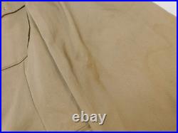 US Army 1935 Khaki Cotton Service Coat 36 X-Long Enlisted Uniform w Belt Keepers