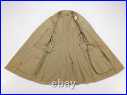 US Army 1935 Khaki Cotton Service Coat 36 X-Long Enlisted Uniform w Belt Keepers