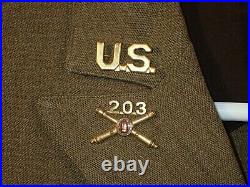 US Army 1st Cavalry Division 203rd CA 2nd Lieutenant Uniform Manila Tailored VR+