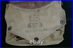 US Army Horse Gas Mask Post-War Western Riding Saddlebags Rare Surplus Design VR