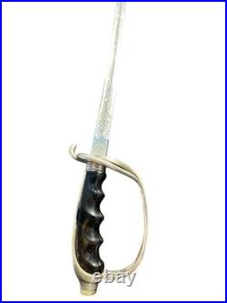 US Army Officers Sword Model 1902 WWI Etched Name Military Scabbard Germany