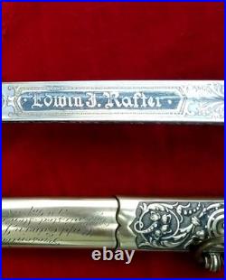 US Army PRESENTATION Sword To CAPTAIN M1850 Eagle Head Glass Eyes Antique